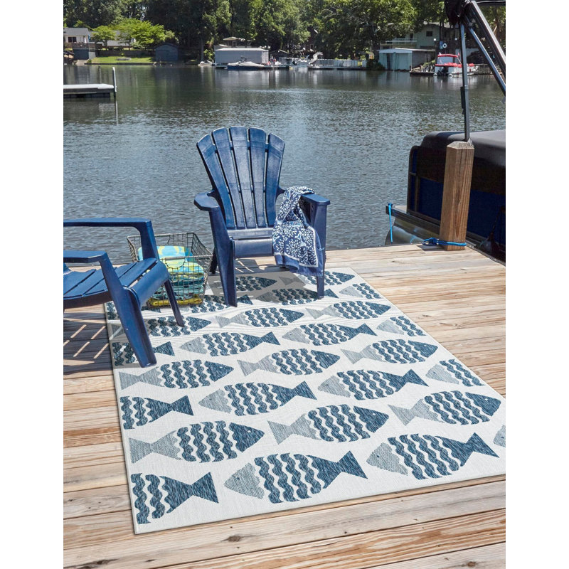 Tapis contemporain bleu marine Daitzman, Rectangle 2 pi x 3 pi 1 po