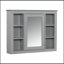 Meuble-lavabo 36 po avec armoire à pharmacie, armoire de rangement moderne avec 2 portes à fermeture douce et 4 tiroirs, meuble-lavabo simple-607607742