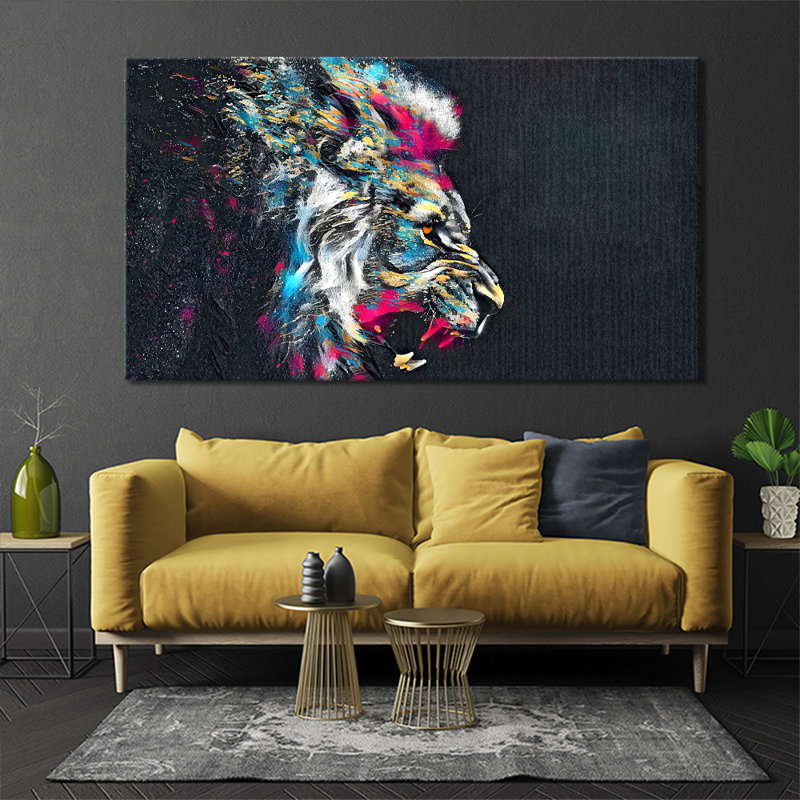 The Lions Roar - Wrapped Canvas Art Prints, 31cm H x 51cm W x 2cm D