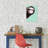 Sneaky Sloth Blowing Bubble Gum In Green by Big Nose Work - Print on Canvas-41187427-56674848