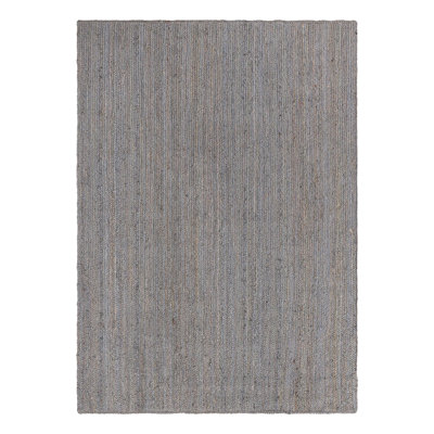 Tapis gris en jute / sisal fabriqué à la main Judlaph