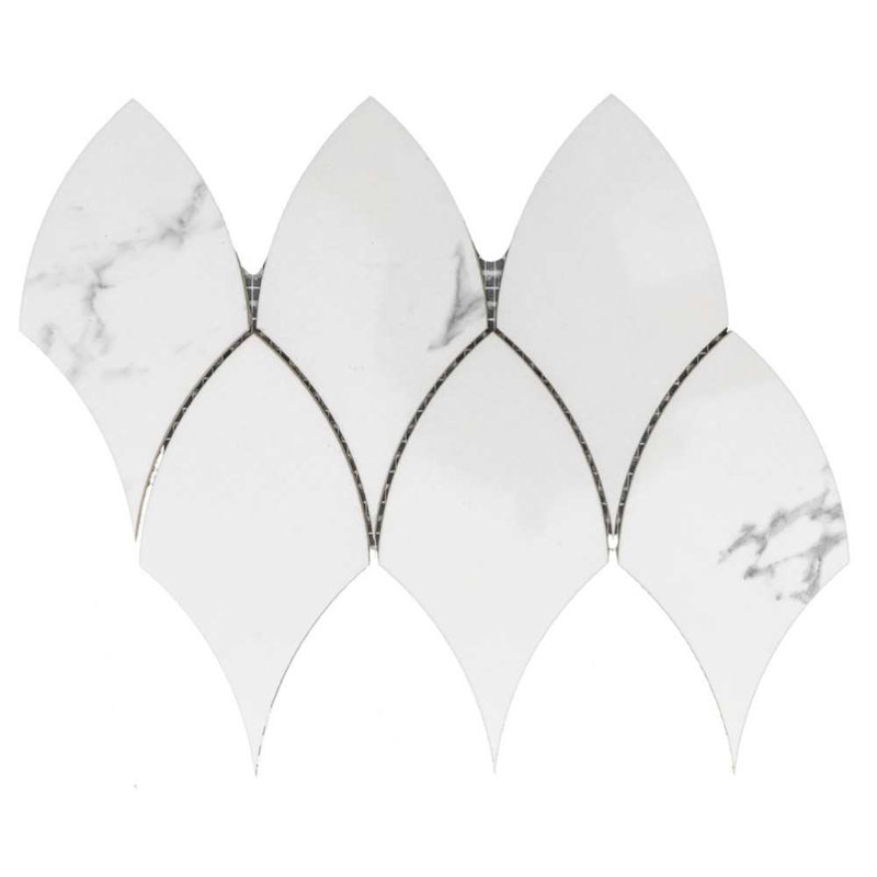 Stately Duchess 8" x 12" Porcelain Novelty Marble Look Wall & Floor Tile, Calacatta