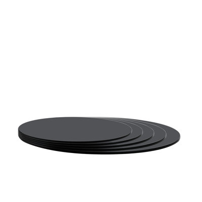 Plateau de table rond en verre de 31,5 pouces, verre trempé noir épais de 3/10, se brise en petits morceaux en toute sécurité