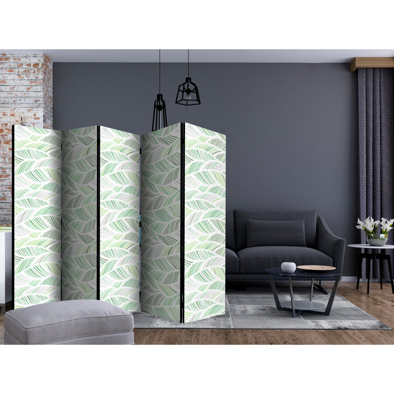 225cm W x 172cm H 5 - Panel Wood Folding Room Divider