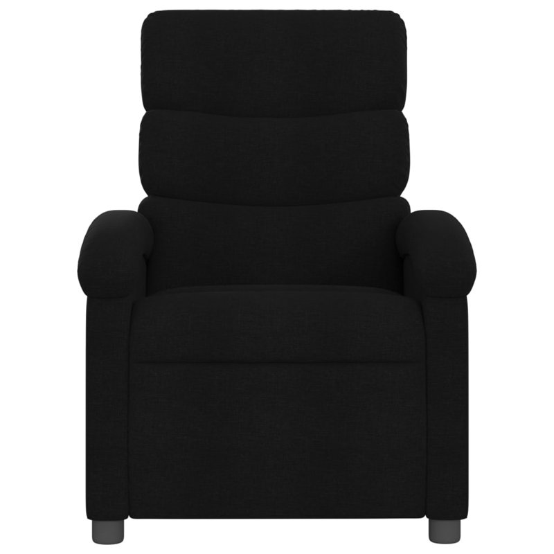 Upholstered Massage Chair, Black Polyester