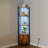 5-Tier Corner Shelf, Modern Space-Saving Storage Rack with Doors-1627434