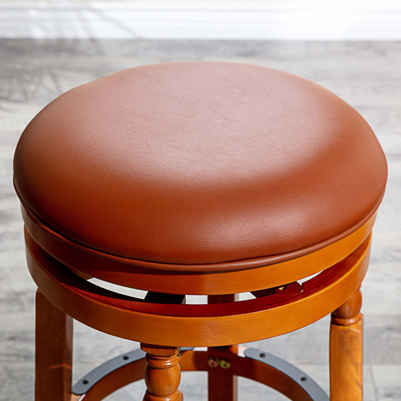 Tabouret de bar Syndra, Naturel, Selle, Tabouret de comptoir (siège d'une hauteur de 24 p