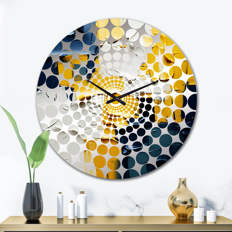 Annaly - Horloge murale peinture abstraite, Très grand