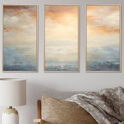 Beige et plage dorée coucher de soleil horizon II