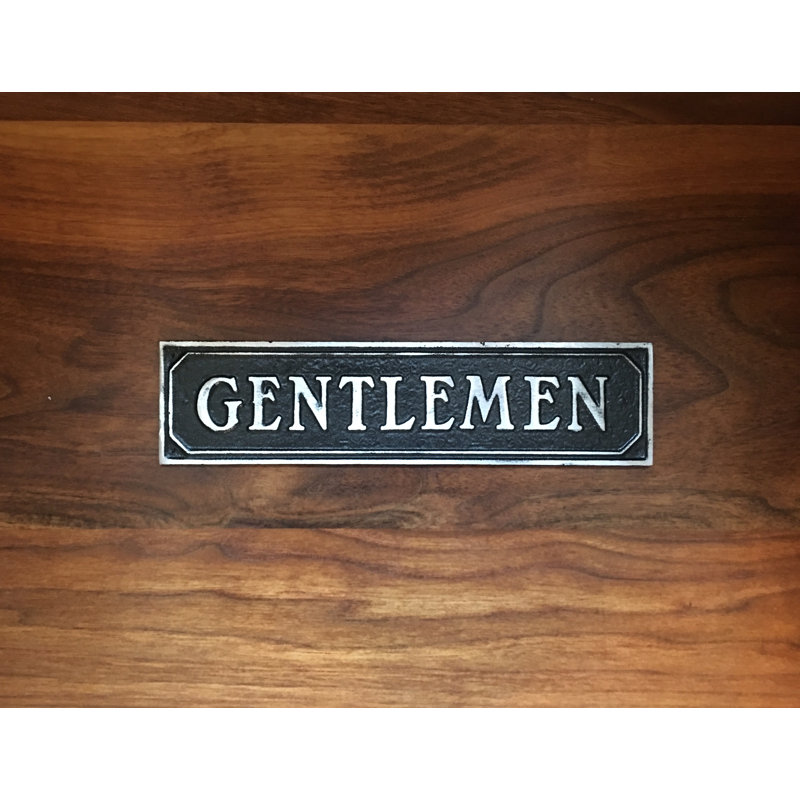 Panneau de porte Gentlemen, Aluminium antique brun