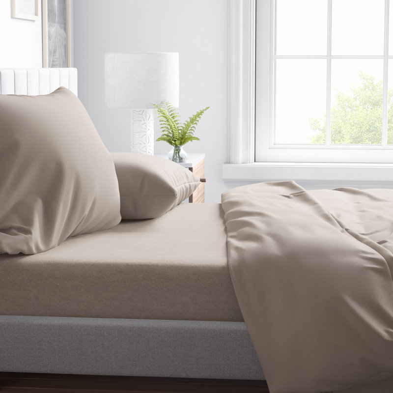 Ensemble de draps irlandais crème uni, Ensemble de draps pour très grand lit + 1 drap + 