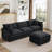 Boneless Modular Sectional Sofa, L Shaped Couch Set For Living Room, 3-Seater Comfy Cloud Couches With Movable Ottoman-344492227-359667845