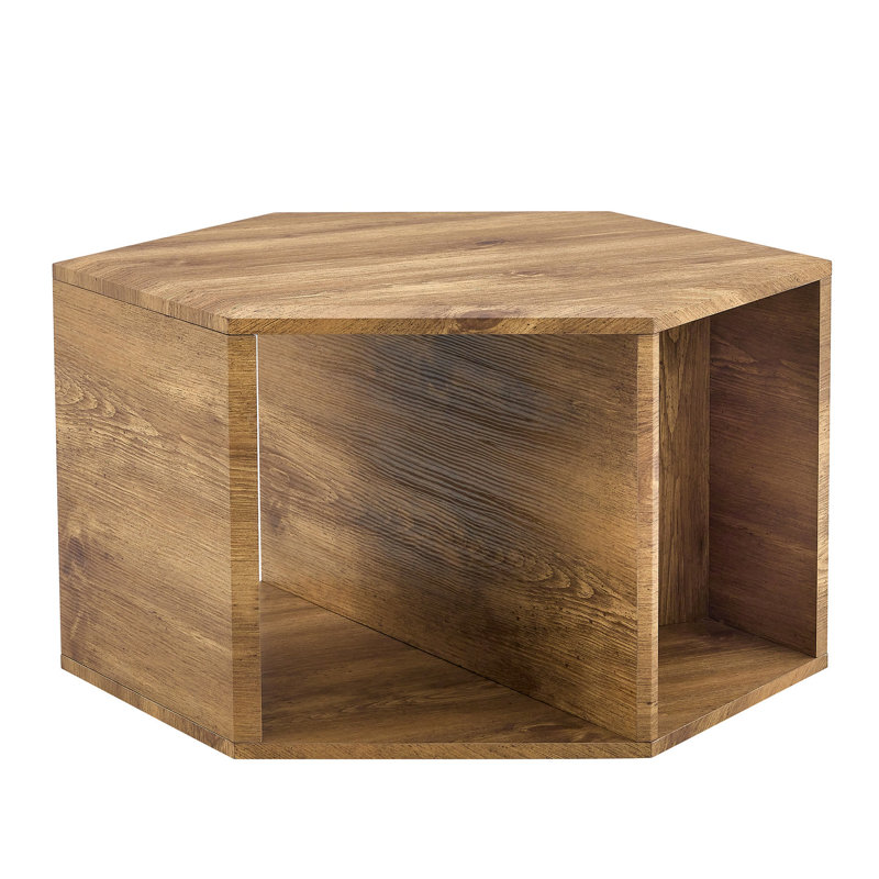 Table basse au design hexagonal - Autocollants à motifs distinctifs et multi-rangement Accessoire de maison élégant et fonctionnel Facile à nettoyer Gérer la surface lisse et élégante, la structure ajoute de la sophistication