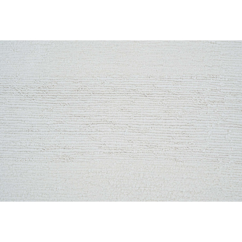 Wool Area Rug in White, Rectangle 10' x 14'