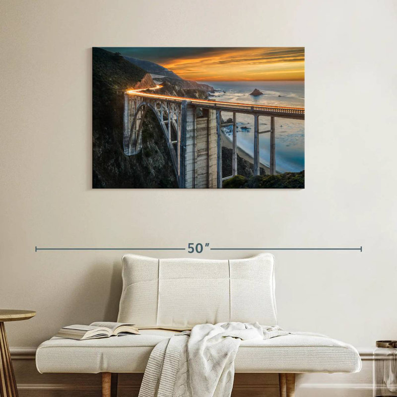 Lilie Bixby Bridge Seascape, 26" H x 39" W