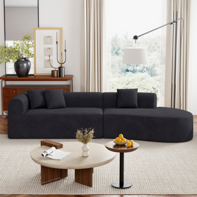 Compressed Modular Sofa with 3 Cushions, 544kg Capacity, 72H Recovery, Removable Washable Covers, Breathable Pet-Friendly Fabric, Multiple Colours, 2 Box Delivery