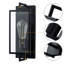 Applique murale 1 lumière pour meuble-lavabo noir mat avec panneau en verre transparent (paquet de 2)