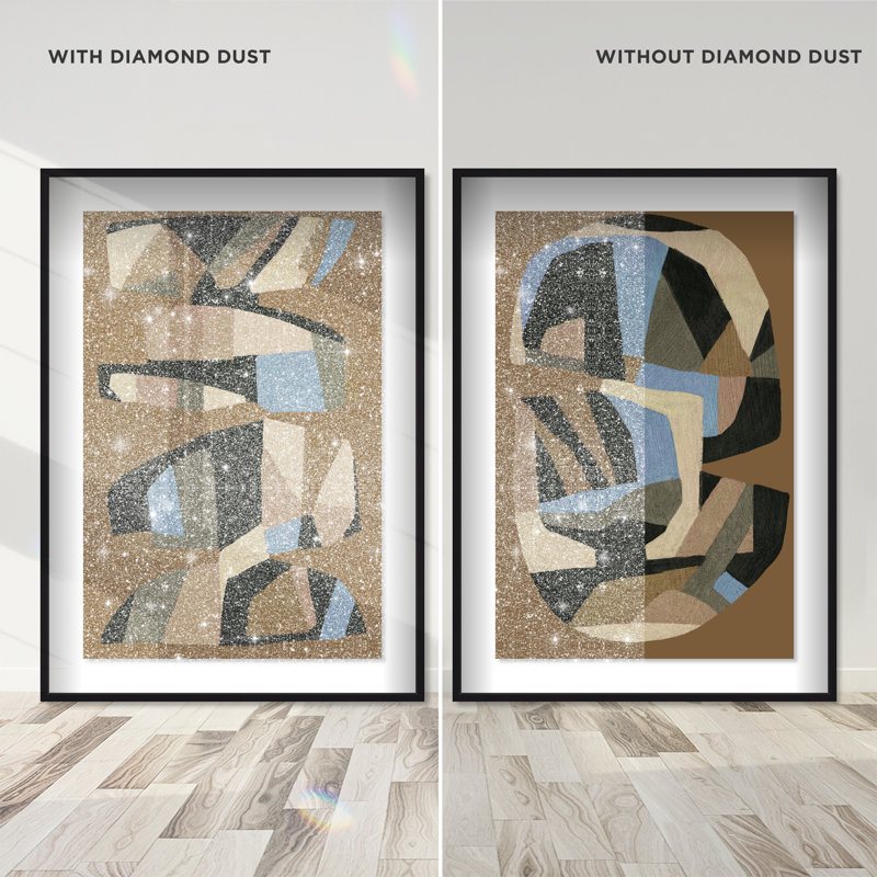 Artisan Potery Set Shadowbox Abstract Print by Oliver Gal, Black Frame, 10 x 15, 17.5"H x 25.5"W, Black Shadowbox