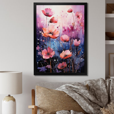 Pink And Purple Fuchsia Fantasy II " Pink and Purple Fuchsia Fantasy II " Mixed Media Print