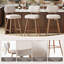 Modern Swivel Upholstered Counter Stools with Metal Frame-496311343