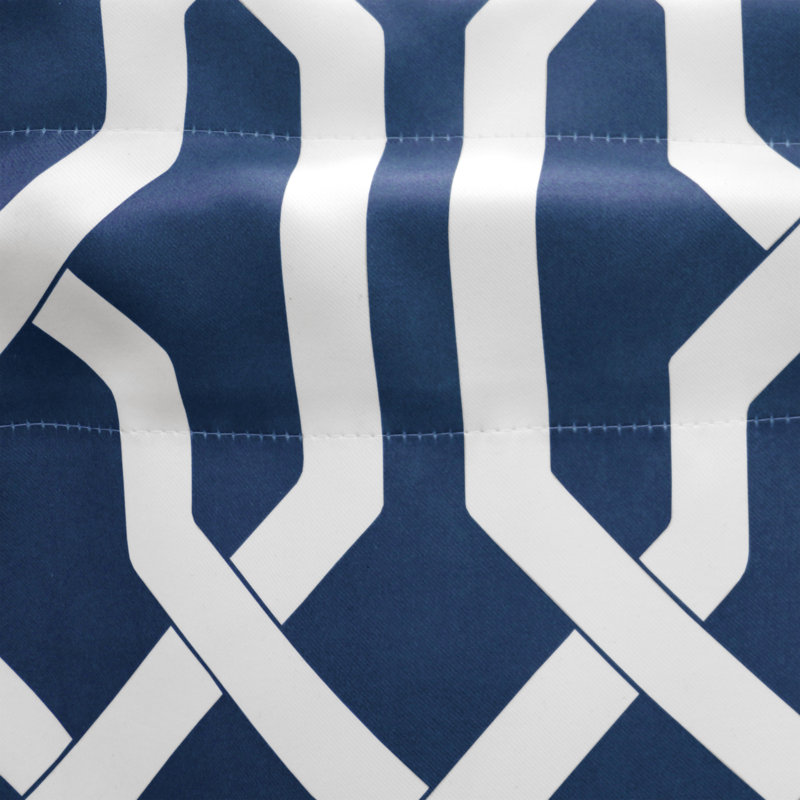 Geometric Tailored Window Pelmet, Navy