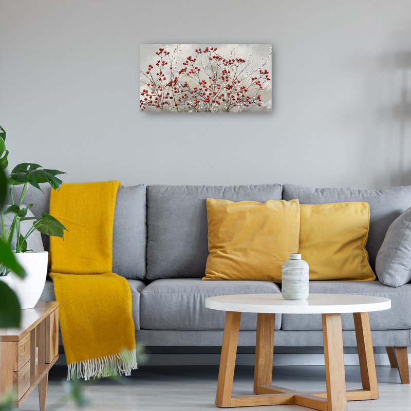 Winterberries by Studio Arts Canvas Art Print, 25" H x 48" W x 1.5" D