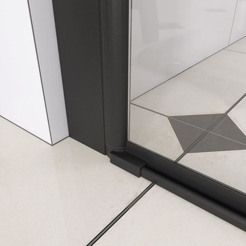 32"W Matte Black Aluminum Frame Bifold Shower Door