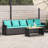 Patio Sofa 5-Seater With Cushions Poly Rattan-1216377320