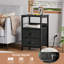 Tables de chevet avec 2 ports USB et prises de courant, 2 tiroirs et 2 tablettes de rangement ouvertes-985850306