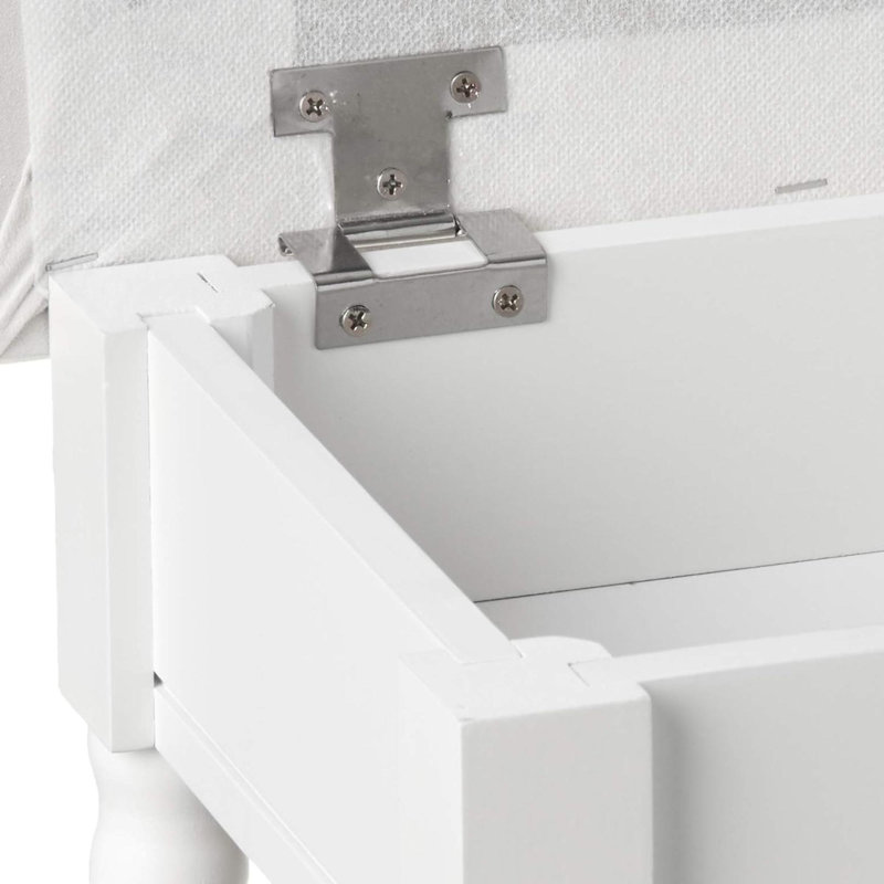 Repose-pieds avec housse de rangement, blanc