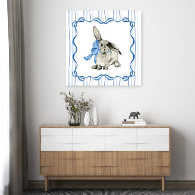 Impression d'art mural abstrait Bluebonnet Bunnies