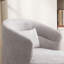 Fauteuil demi-tonneau pivotant en lin doux de 29 po de largeur avec coussin lombaire-515764367