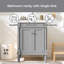 Ensemble de meuble-lavabo simple autoportant 24 po avec plateau en résine Conol-671759393