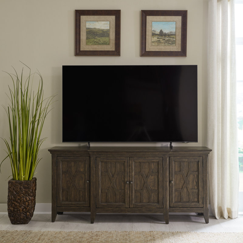 Saben 76" TV Console - Saddle Brown