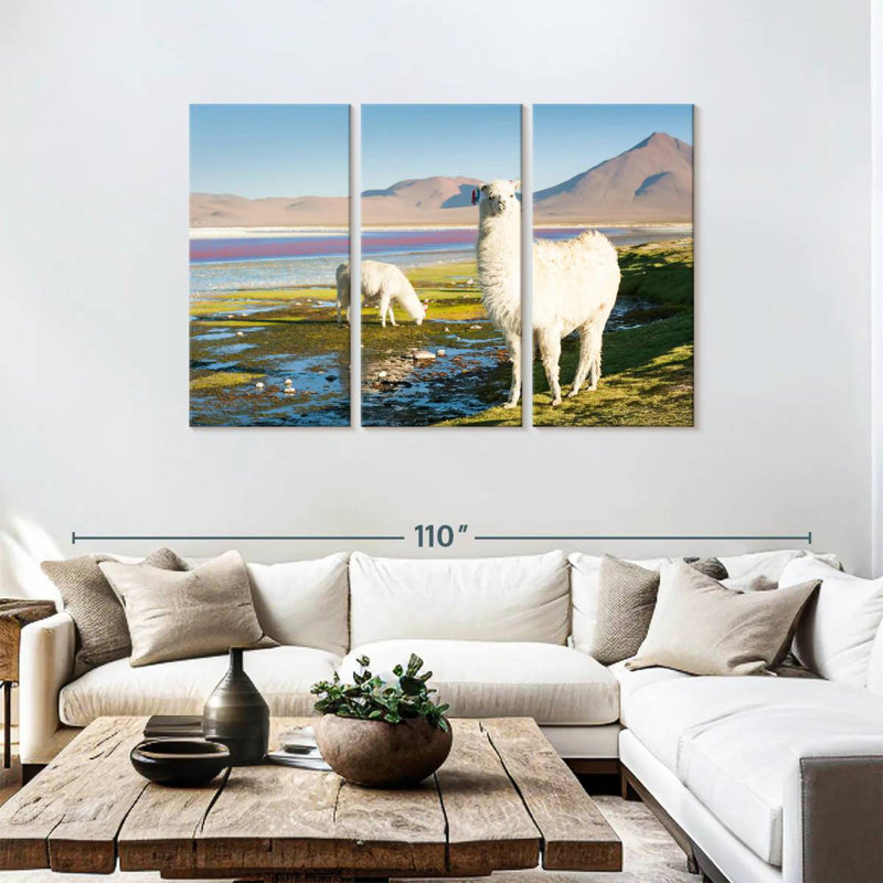 Brampt Laguna Colorada Alpacas, 48" H x 74" W