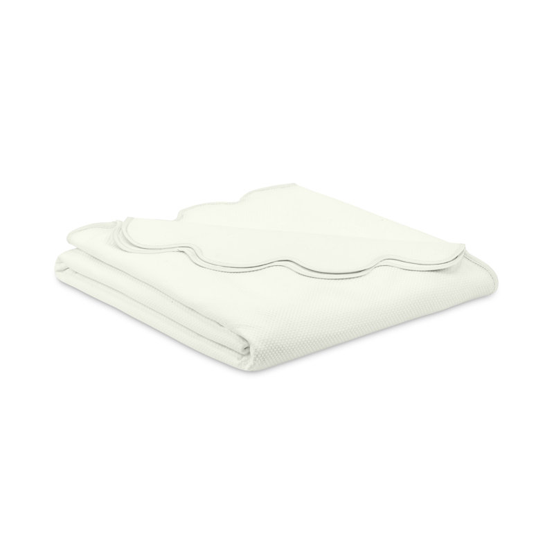 Honeycomb 100% Cotton Coverlet, California King Coverlet / Bedspread, Ivory