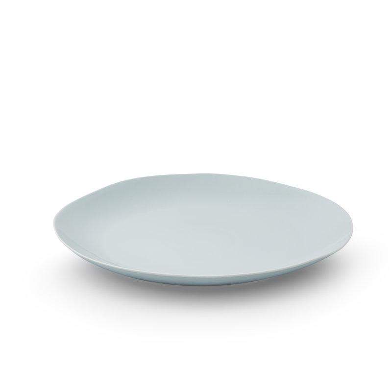 Robin's Egg Blue Ceramic Round Platter Dish, 13-Inch