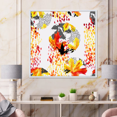 Jaune et rouge, couleurs d'automne, reproduction d'art sur toile