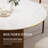 59" Modern Round Dining Table, Glossy White Sintered Stone, Solid Wood for 6-8-1363676660-1366837312