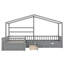 Lit plateforme simple avec trois tiroirs de rangement Bladric-91903841