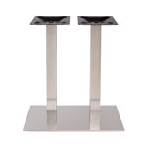 Elite Brushed Stainless 16x30" Rectangular Outdoor Bar Height Table Base Double Column