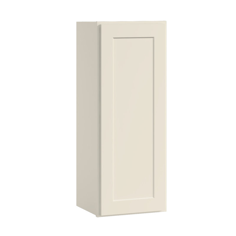 Armoire murale avec 1 porte et 2 tablettes, Shaker blanc antique, L 15 po x H 42 po x P 12 po