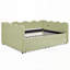 Lit de jour en vichy douillet en lin avec deux tiroirs de rangement et port USB-2107126404-2107126408