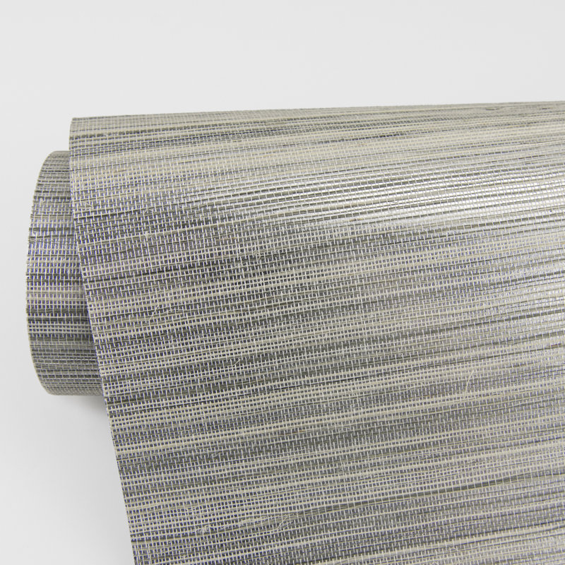 Nathan Grass Cloth Metallic Wallpaper Roll