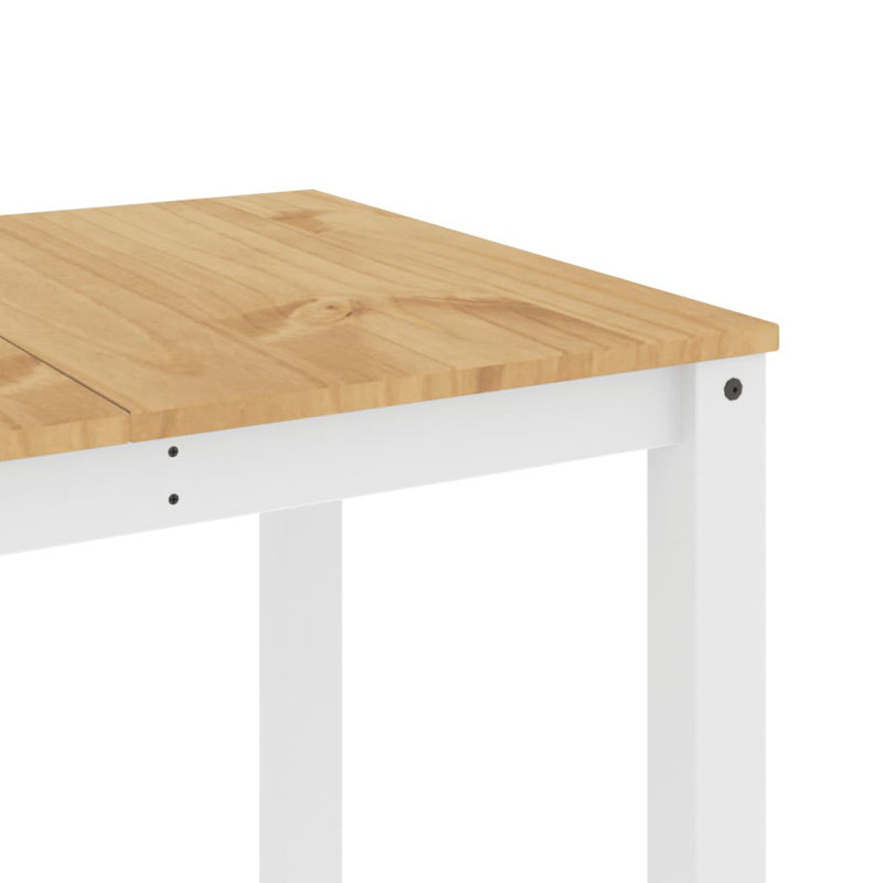 Anarbek Solid Wood Dining Table, 80cm W x 160cm L, White