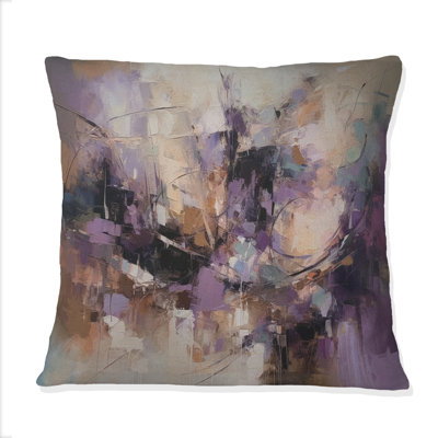 Coussin décoratif violet en minimalisme