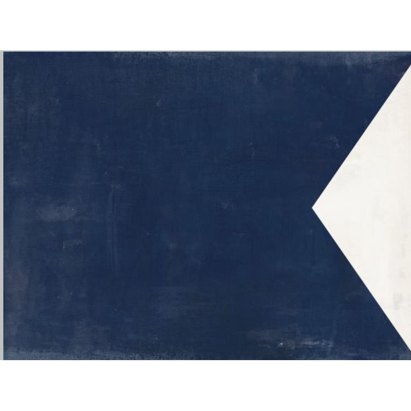 Nautical Flag VI Print by Barclay Butera, Glass Coat, 24" H x 32" W x 1.5" D