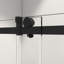 60 po X P 76 po H Porte de douche coulissante simple sans cadre au fini noir mat avec verre transparent-122790622