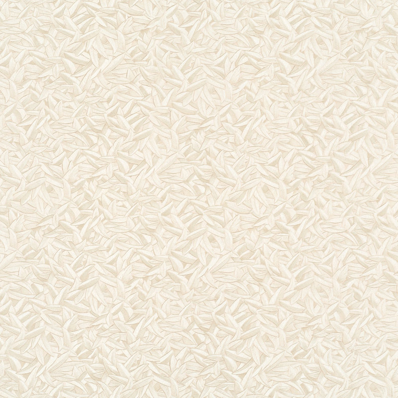 Minoris Textured Leaves Sheen Wallpaper Roll, Cream