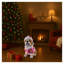 Statue de carlin de Noël - Figurine de chien festif en tenue de Père Noël avec décorations lumineuses, décoration en résine pour entrée et foyer, 42,5 cm de hauteur-789918386